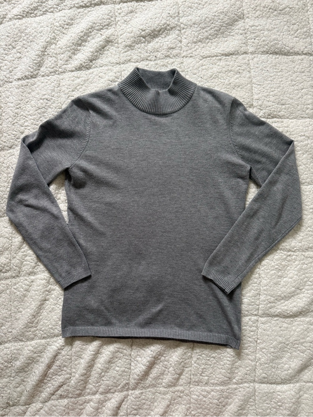 Women's Grey Mock-Turtleneck Sweater